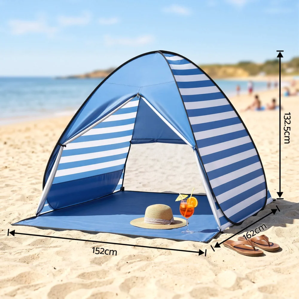 Weisshorn Pop Up Beach Tent UPF50+ Sun Shade 2-3 Person Lightweight