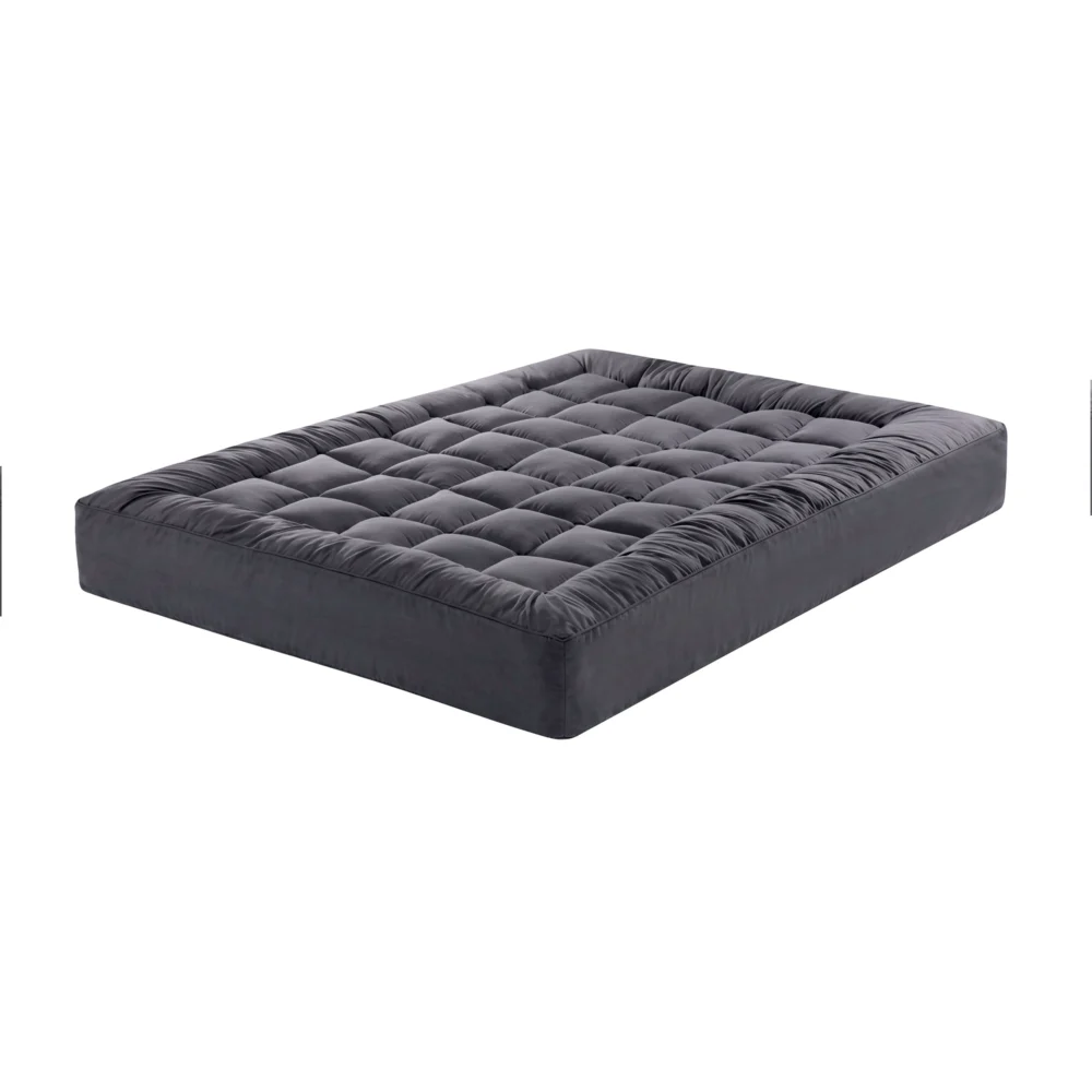 Giselle Bedding Bamboo Charcoal Filling Pillowtop Topper 1000GSM 5cm Thick