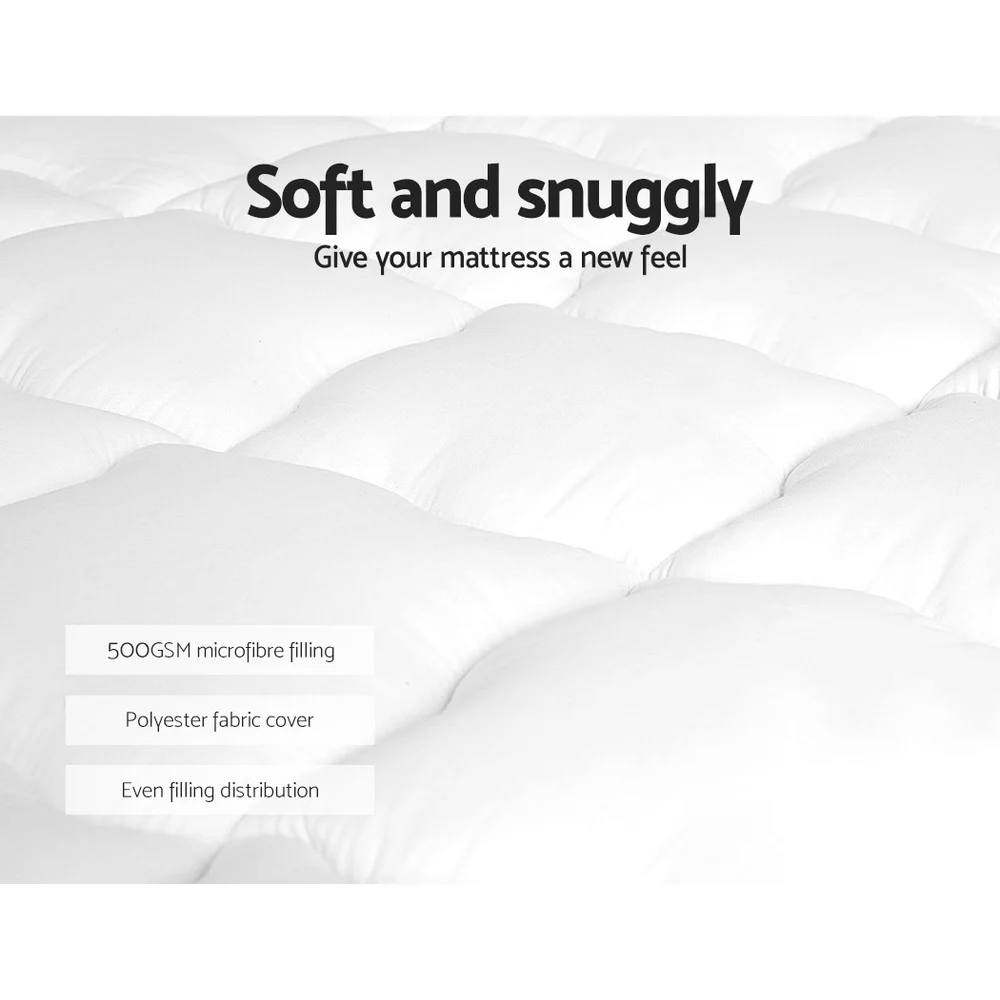 Giselle Bedding Pillowtop Mattress Topper 5cm Thick Mattress Pad for Back Pain