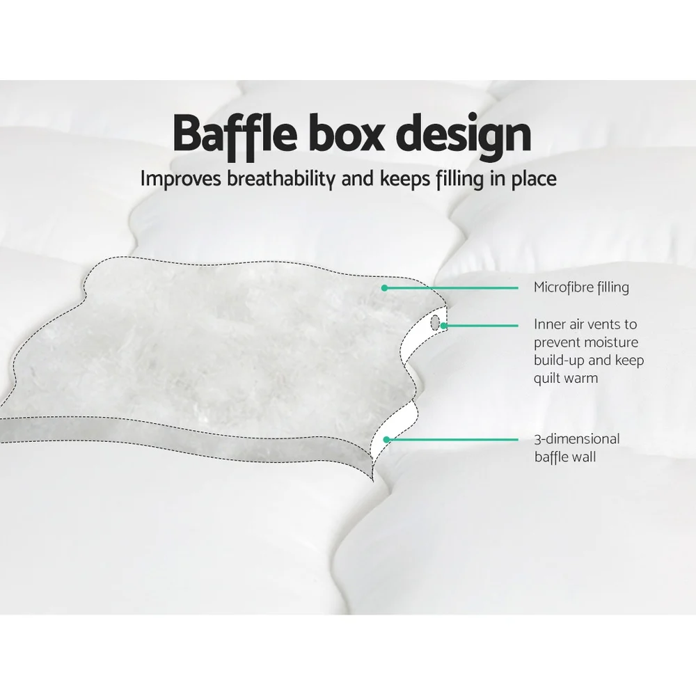 Giselle Bedding Pillowtop Mattress Topper 5cm Thick Mattress Pad for Back Pain