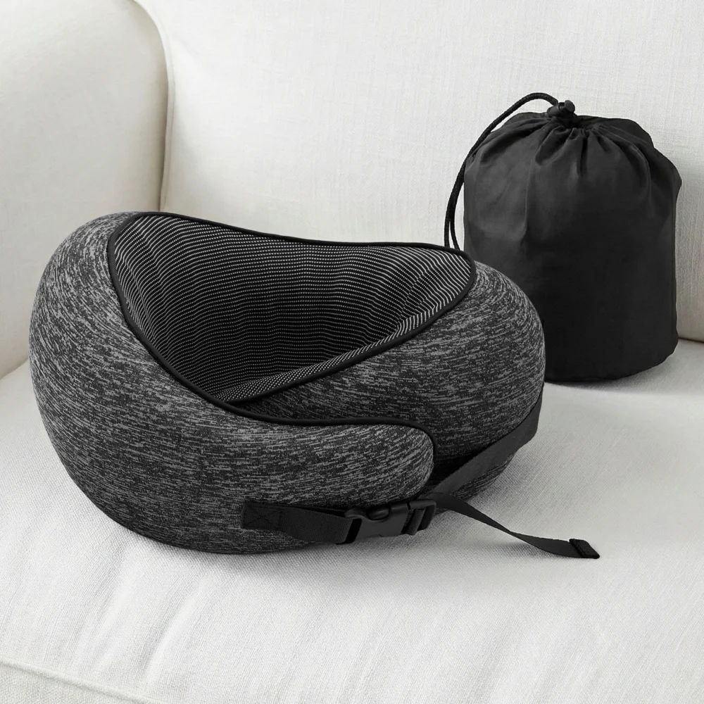 Wanderlite Travel Pillows for Airplanes Ergonomic Memory Foam Neck Pillow