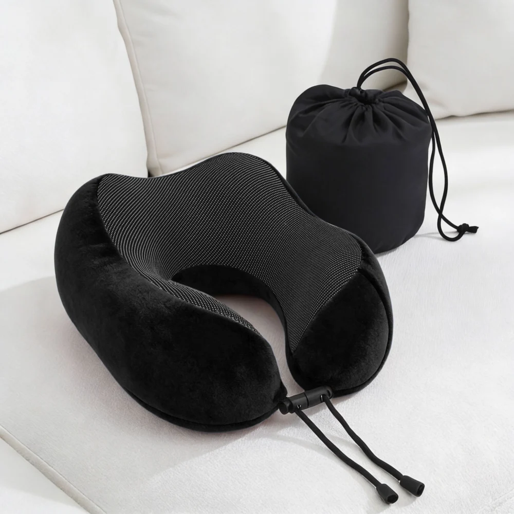 Wanderlite Travel Pillow for Airplanes Memory Foam Neck Pillows for Traveling