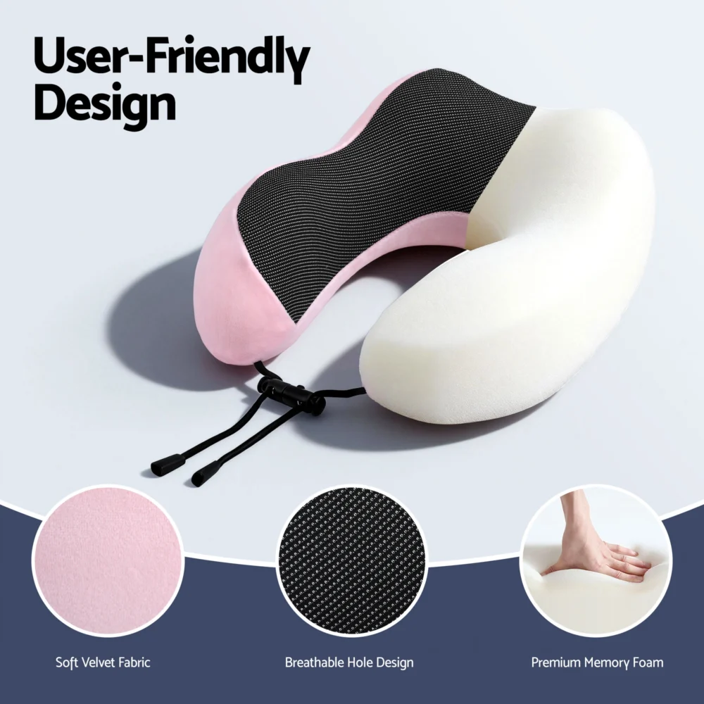 Wanderlite Travel Pillow for Airplanes Memory Foam Neck Pillows for Traveling