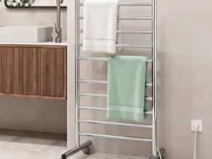 Devanti 10-Bar Freestanding Heated Towel Rail 3-5 Mins Fast Heating Electric
