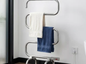 Devanti Electric Heated Towel Rail Rack 5 Bars Freestanding Clothes Dry Warmer
