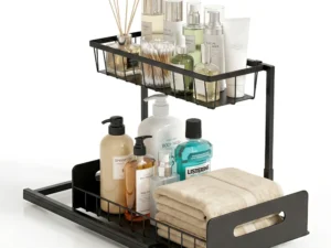 Artiss Under Sink Organizer Storage L Shape 1 Pull Out Drawers Kitchen Cabinet