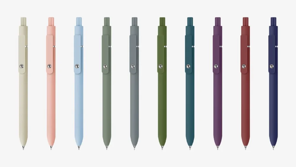 Gel Pens, 5 Pcs 0.5mm Black Ink Pens Fine Point Smooth Writing Pens, High-End
