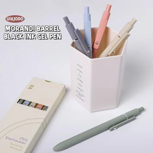 Gel Pens, 5 Pcs 0.5mm Black Ink Pens Fine Point Smooth Writing Pens, High-End