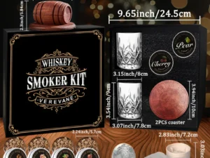 Whiskey Smoker Kit with 6 Wood Flavors & Accessories