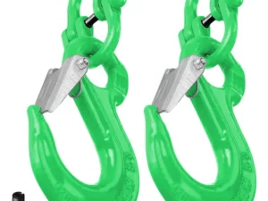 2SETS 2T Sling Hook w/ Hammerlock Heavy Duty Safety Latch Swivel Winch Hook For