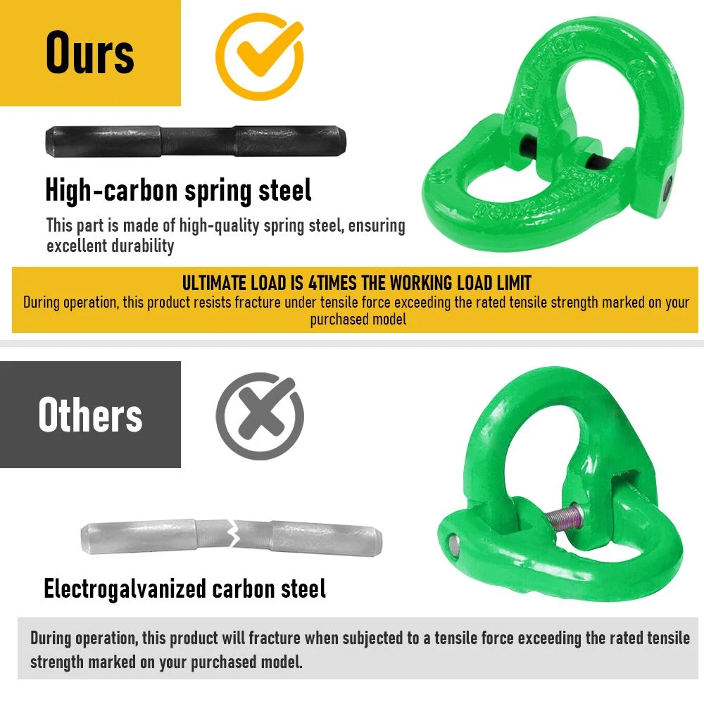 2SETS 2T Sling Hook w/ Hammerlock Heavy Duty Safety Latch Swivel Winch Hook For