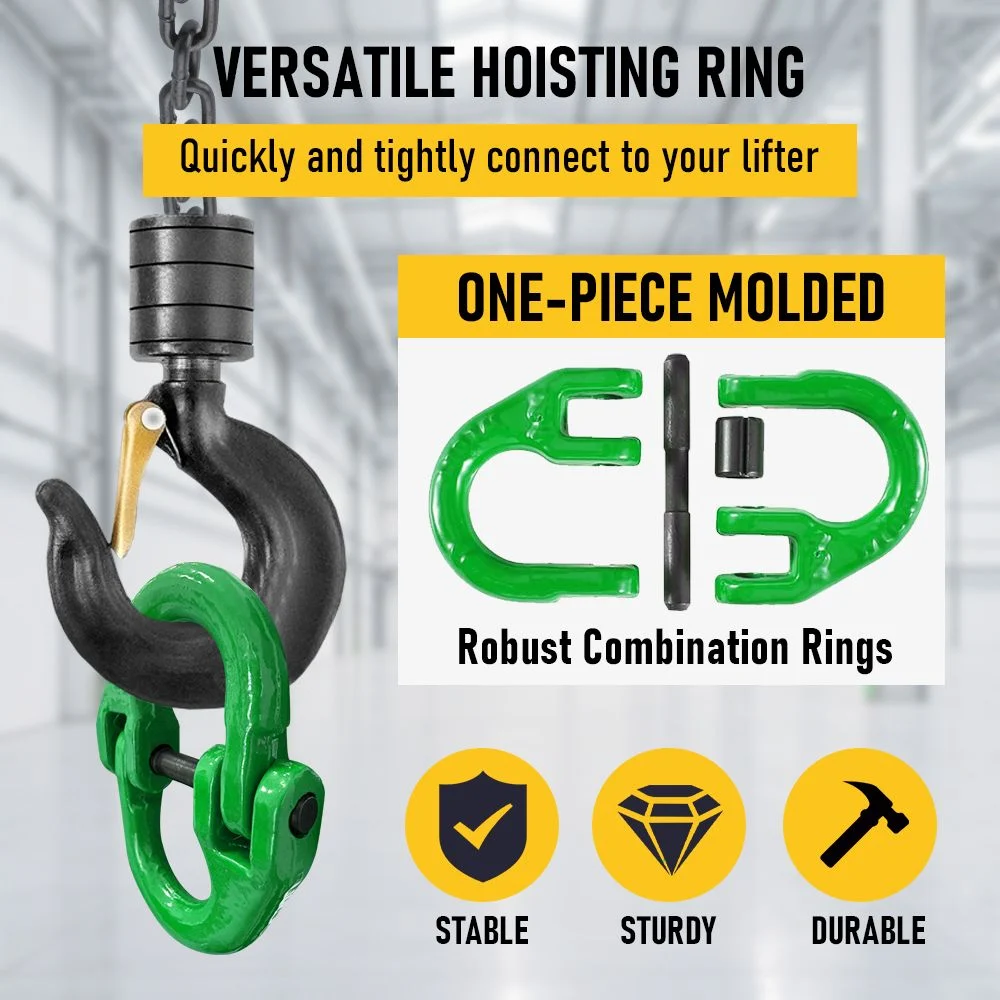 2SETS 2T Sling Hook w/ Hammerlock Heavy Duty Safety Latch Swivel Winch Hook For