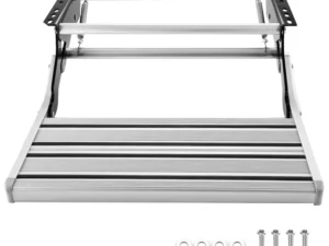 Heavy Duty Pull-Out Caravan Step – Folding Aluminium RV Entry Step, Non-Slip
