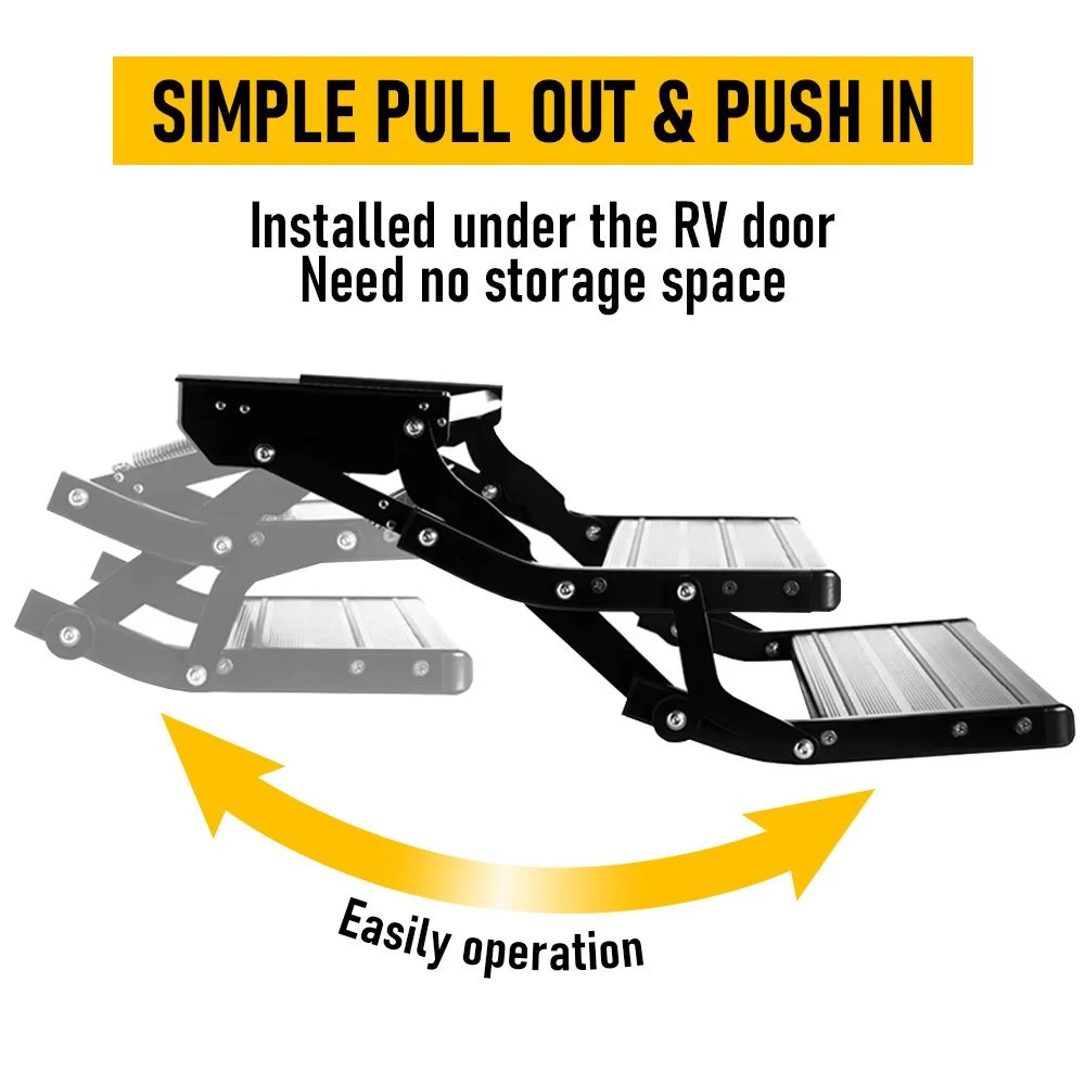 Heavy Duty Double Aluminium Caravan Step – Anti-Slip RV Entry Step, Stable