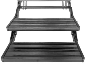 Heavy Duty Double Aluminium Caravan Step – Anti-Slip RV Entry Step, Stable