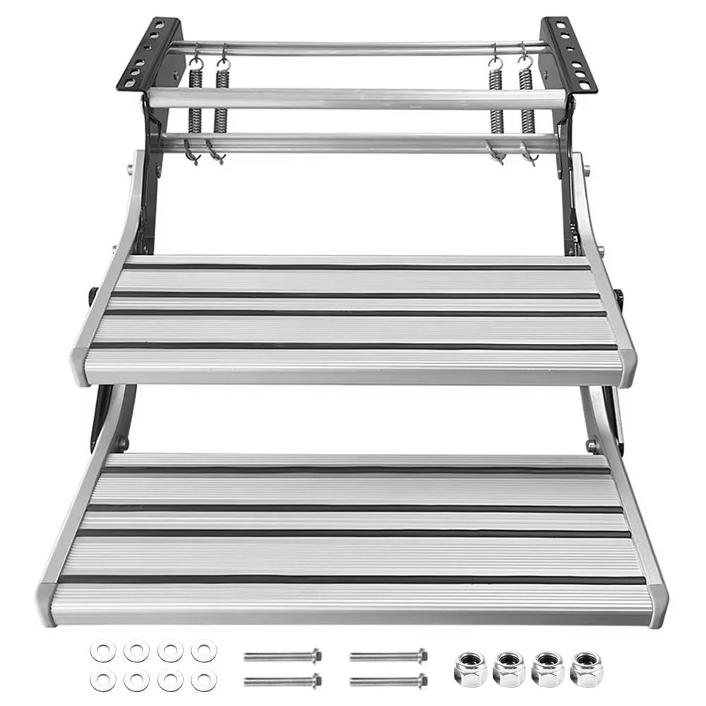 Heavy Duty Double Aluminium Caravan Step – Anti-Slip RV Entry Step, Stable