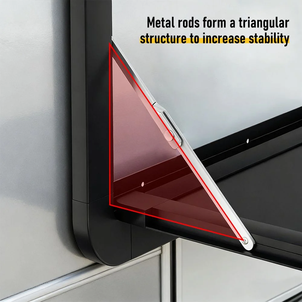 Aumerage Aluminium Folding Caravan Table – Lockable, Space-Saving Portable Table