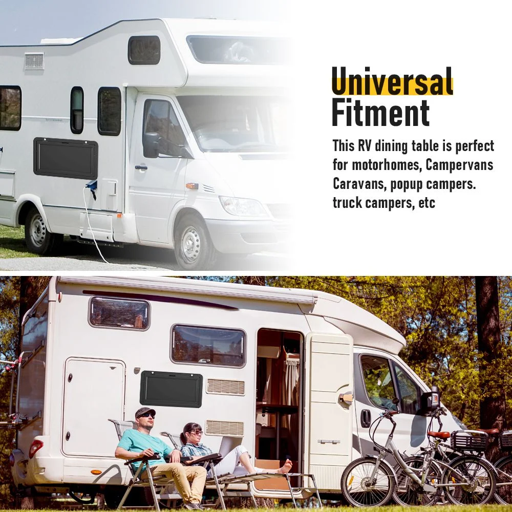 Aumerage Aluminium Folding Caravan Table – Lockable, Space-Saving Portable Table