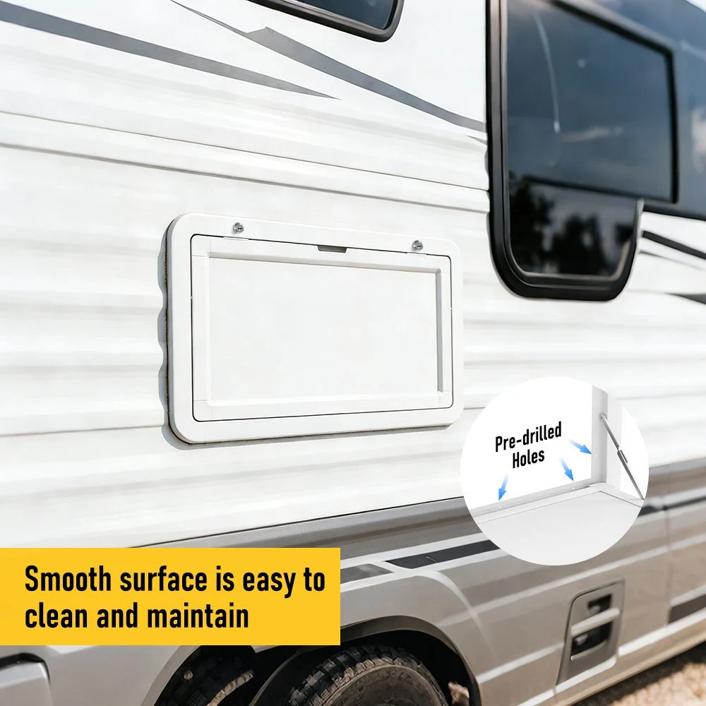 Heavy Duty Folding Caravan Table 800 x 450mm – Full Metal Frame, Lockable, 50kg
