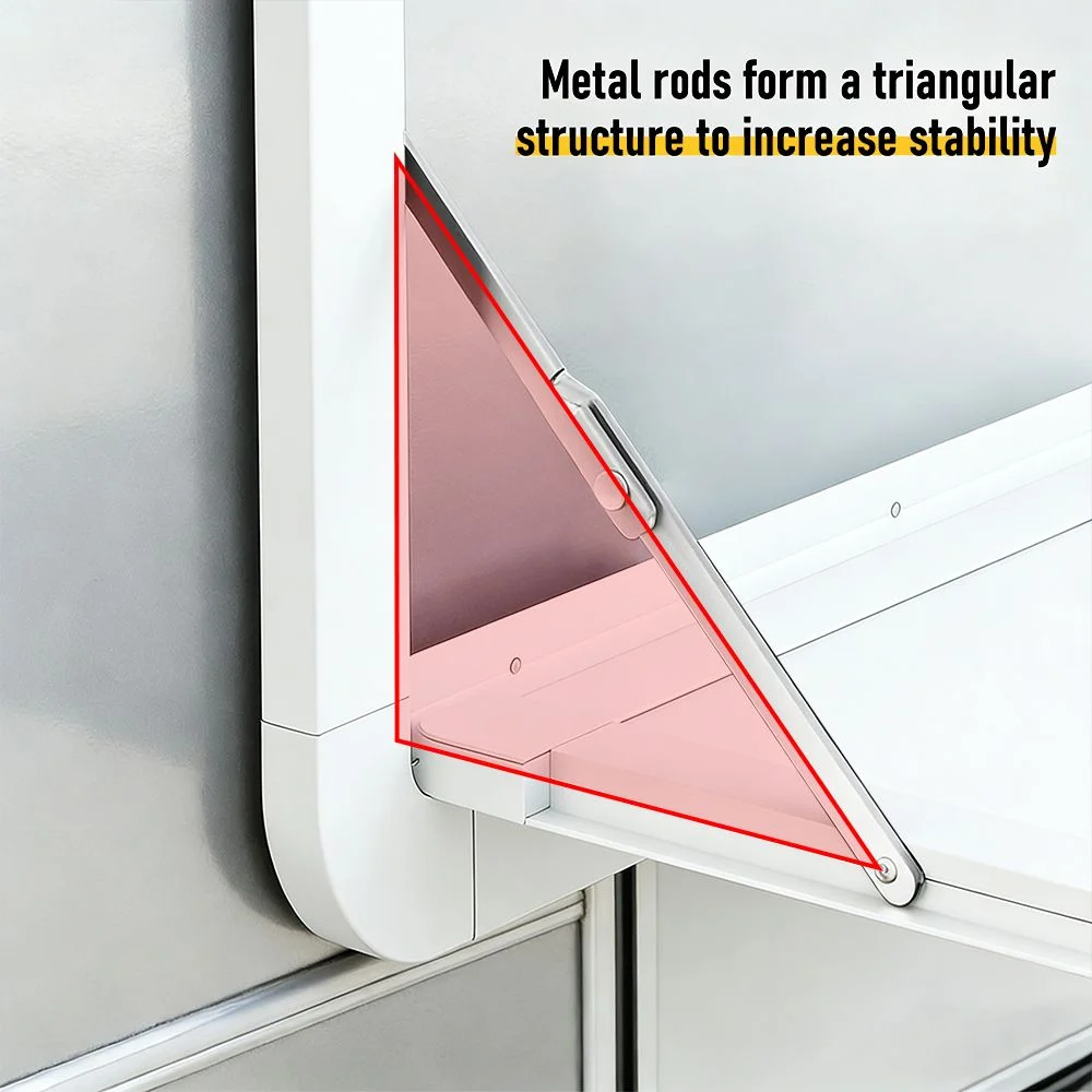 Heavy Duty Folding Caravan Table 800 x 450mm – Full Metal Frame, Lockable, 50kg