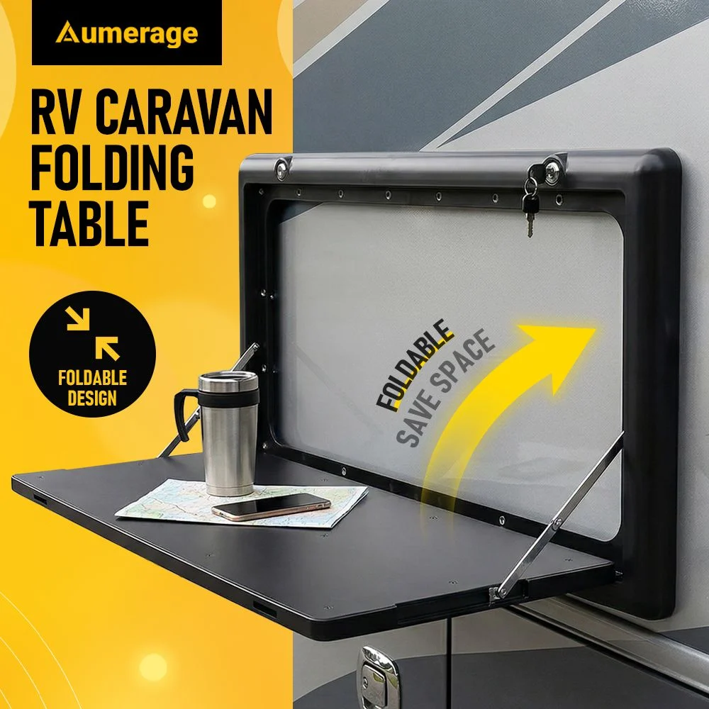 Folding Caravan Table – Lockable Space-Saving Portable Table for Camper