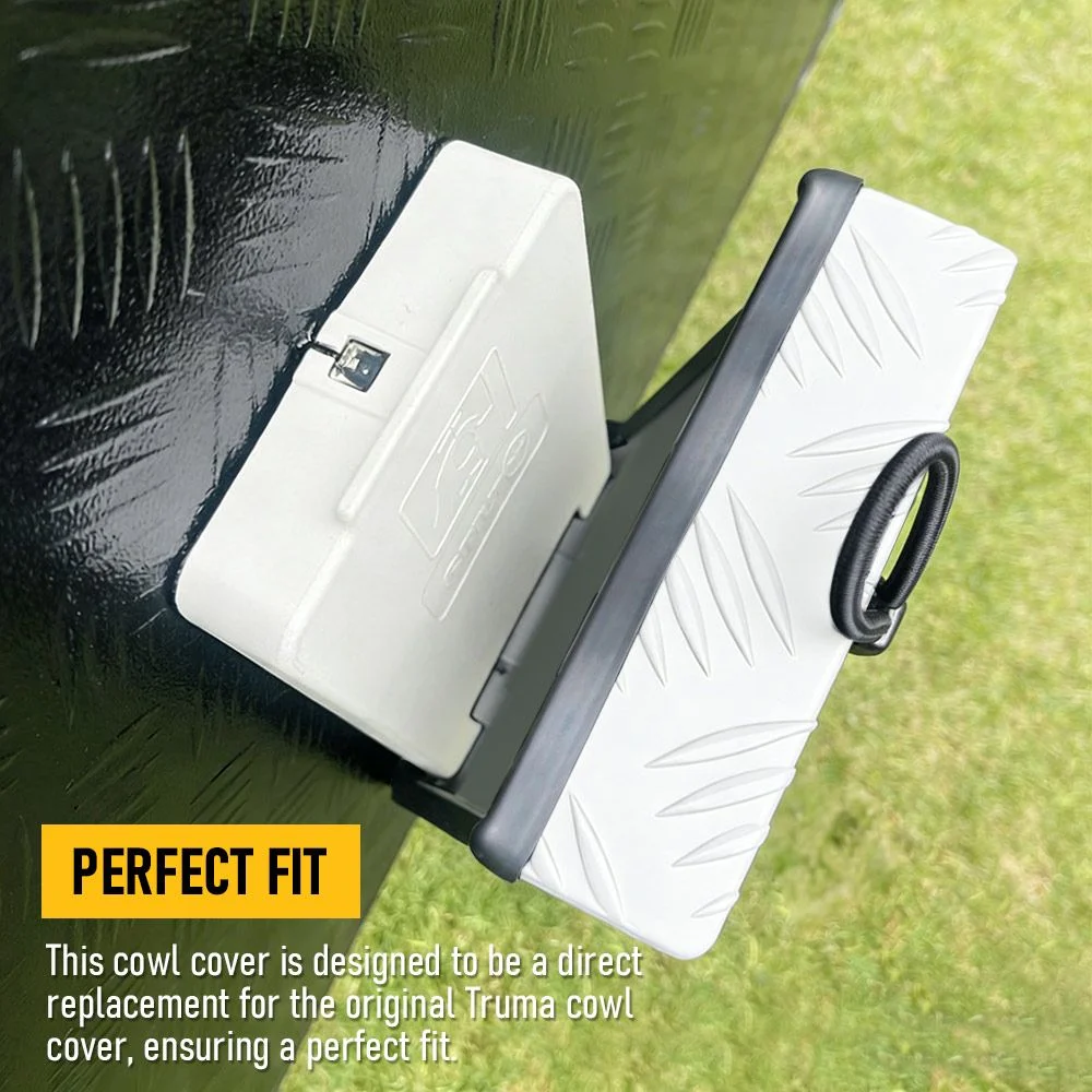 RV Truma Cowl Cover Silver Checker Aluminum Universal Flue Vent Truma Hotwater