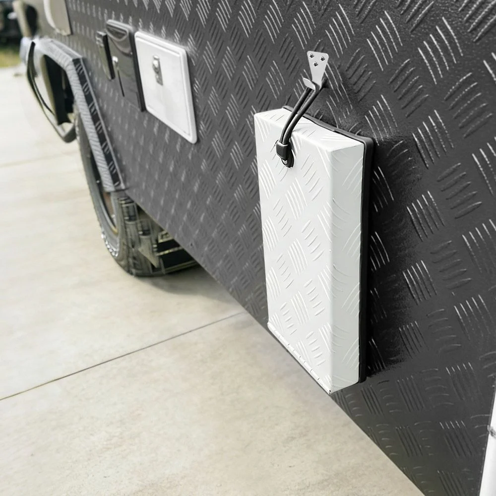 RV Truma Cowl Cover Silver Checker Aluminum Universal Flue Vent Truma Hotwater