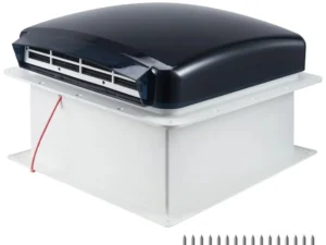 12V Caravan Roof Vent Fan w/ LED Light & Reversible Airflow – Waterproof