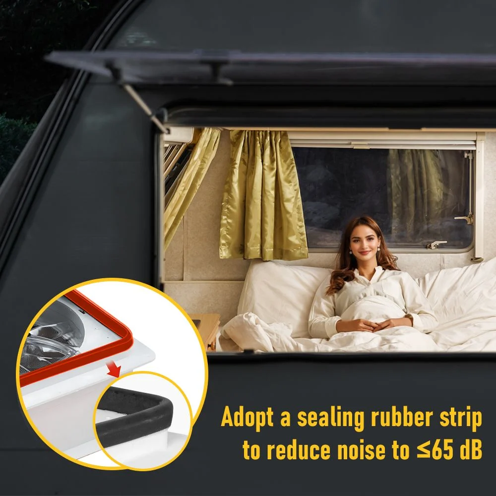 12V Caravan Roof Vent Fan w/ LED Light & Reversible Airflow – Waterproof