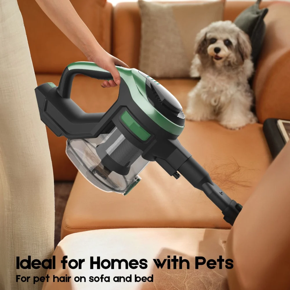 46Kpa Strong Suction, Lightweight Handheld Vacuum Cleaner, 2500mAh Removable