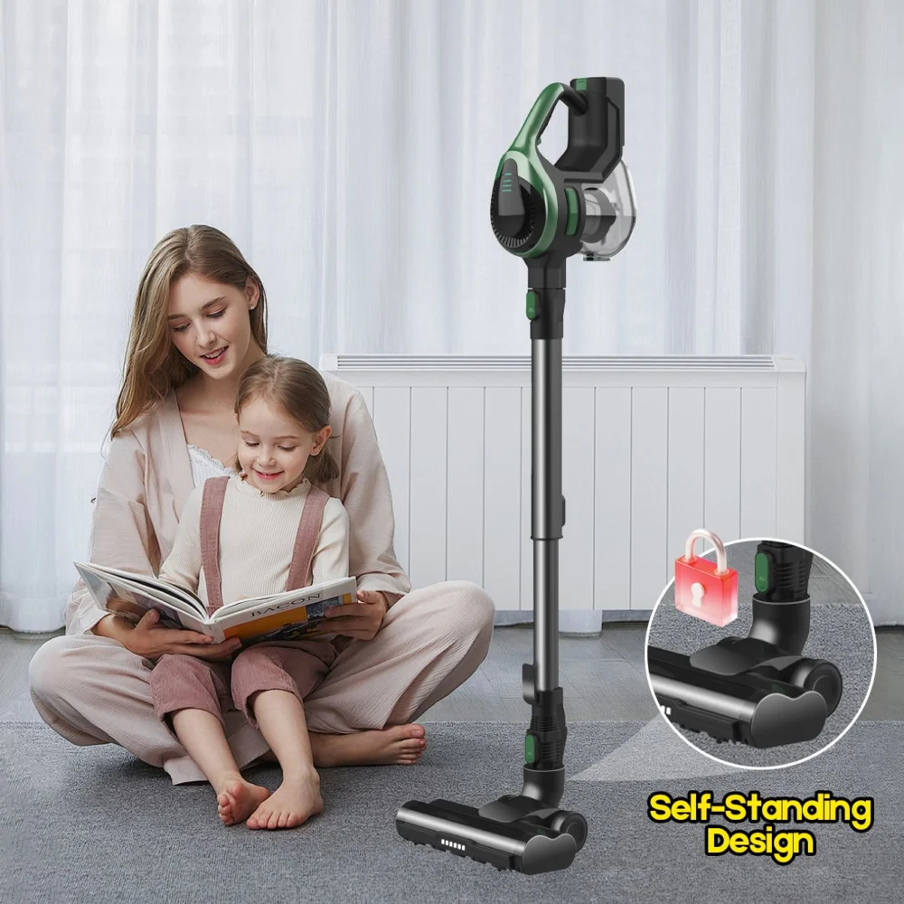 46Kpa Strong Suction, Lightweight Handheld Vacuum Cleaner, 2500mAh Removable