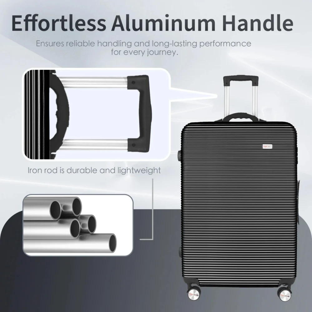 24" Digital Weighing Scale & USB Charging Port Lightweight Luggage Suitcase