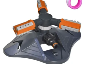 360° Garden Sprinkler 3-Arm Adjustable Lawn Water Sprinkler 36 Nozzles 200㎡