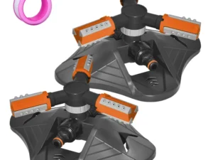 2 PCS Garden Sprinkler, 360° Rotating Lawn & Garden Water Sprinkler, 3-Arm