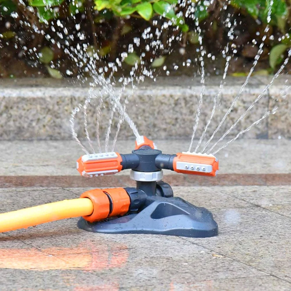 2 PCS Garden Sprinkler, 360° Rotating Lawn & Garden Water Sprinkler, 3-Arm