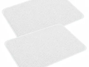 2 Pack Non-Slip Loofah Shower Mats 75x44cm Bathroom Bath Mat Machine Washable w