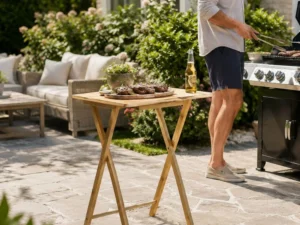 Foldable Bamboo Laptop Table, Bed Tray & Snack Table – Portable & Space-Saving
