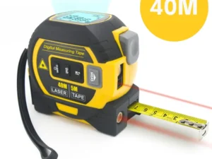 40m Laser Measure, Cross-line Laser Level, 5m Tape Measure Yellow
