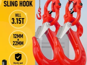 2SET 3.15T Sling Hook Heavy Duty Hammerlock/Slip Hook Kit w/ Swivel Winch &