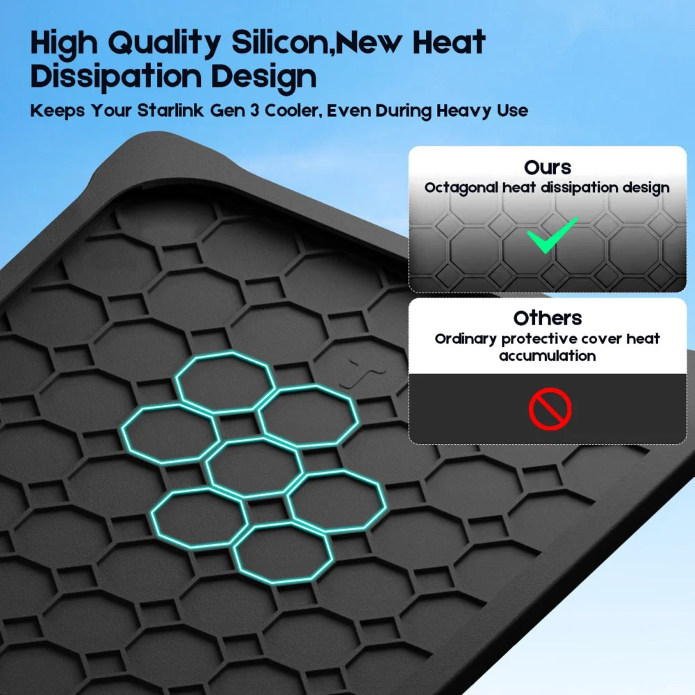 Silicone Cover for Starlink Gen 3 Standard, Waterproof Protective Case