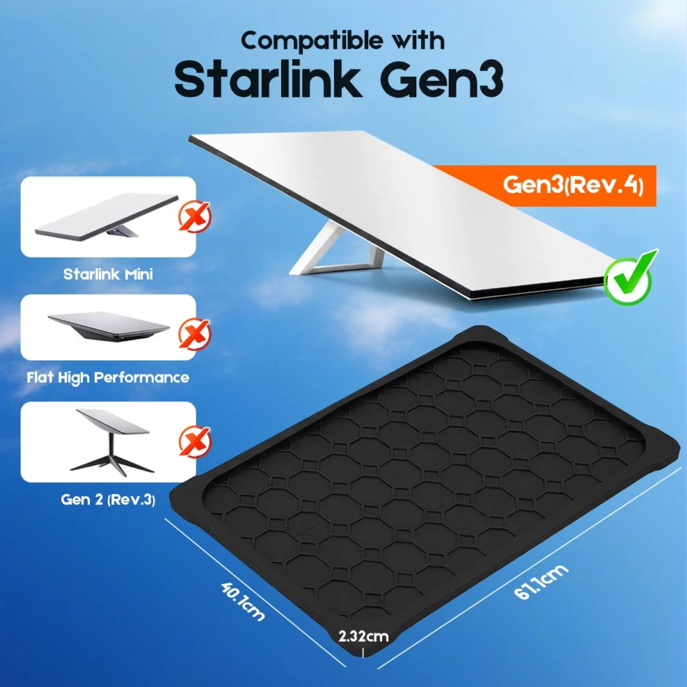 Silicone Cover for Starlink Gen 3 Standard, Waterproof Protective Case