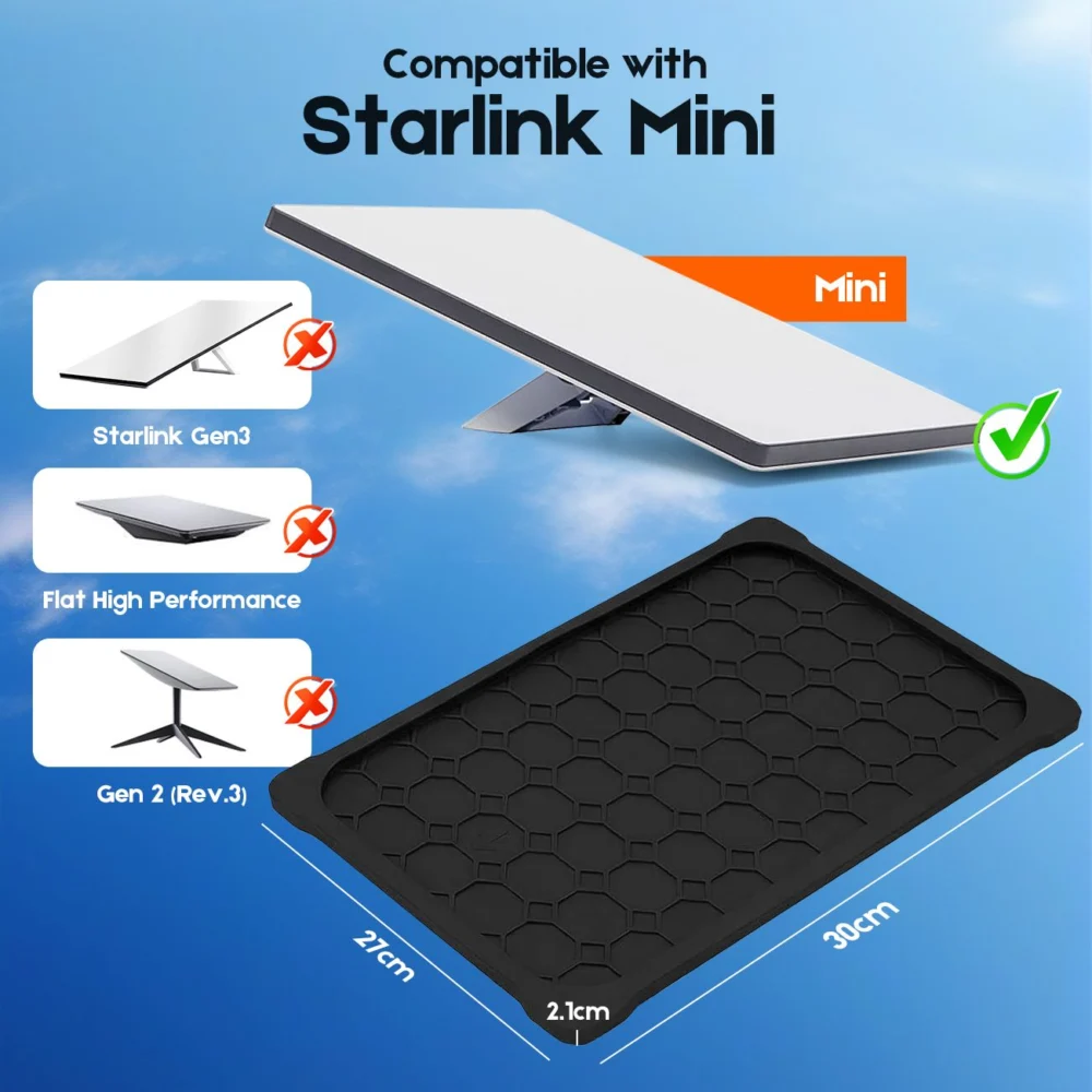 Silicone Cover for Starlink MINI, Anti-Rock/Sand/Hail Waterproof Silicone Case