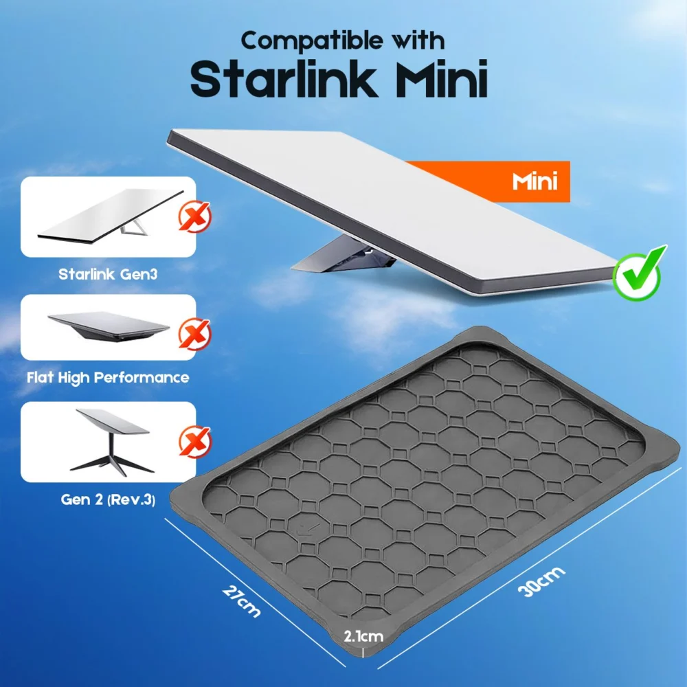 Silicone Cover for Starlink MINI, Anti-Rock/Sand/Hail Waterproof Silicone Case