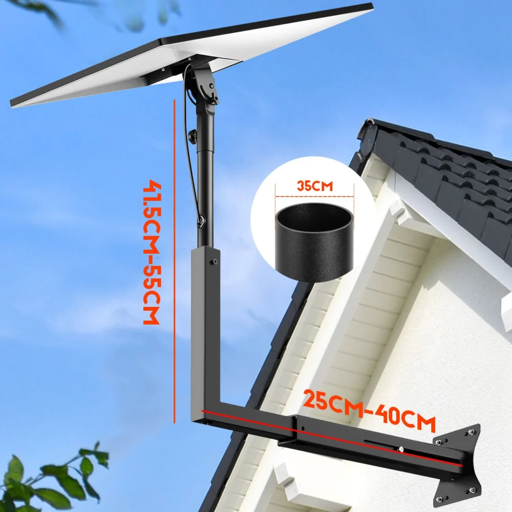 Long Arm Mount for Starlink Gen 3 Standard, Adjustable Telescoping Roof & Wall