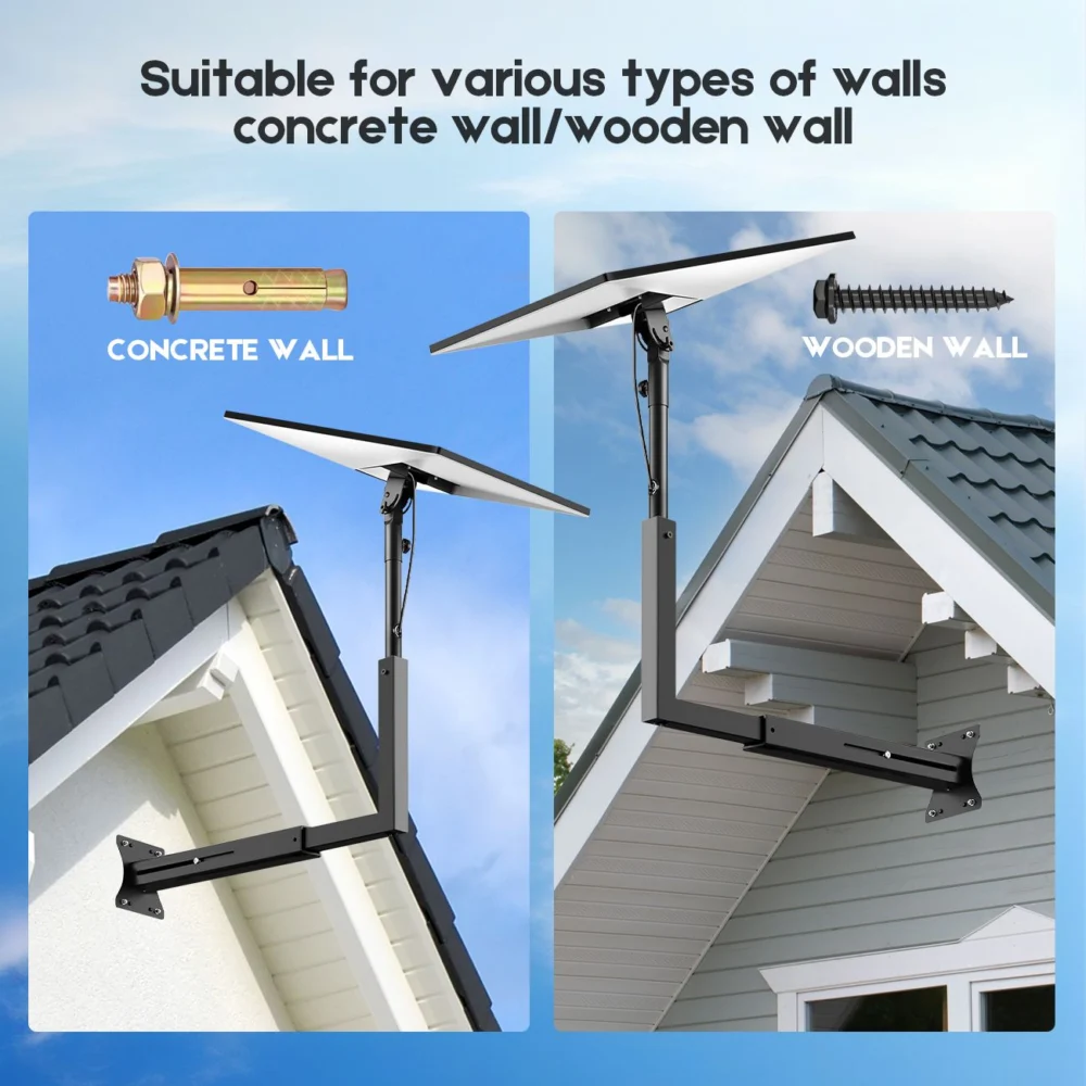 Long Arm Mount for Starlink Gen 3 Standard, Adjustable Telescoping Roof & Wall