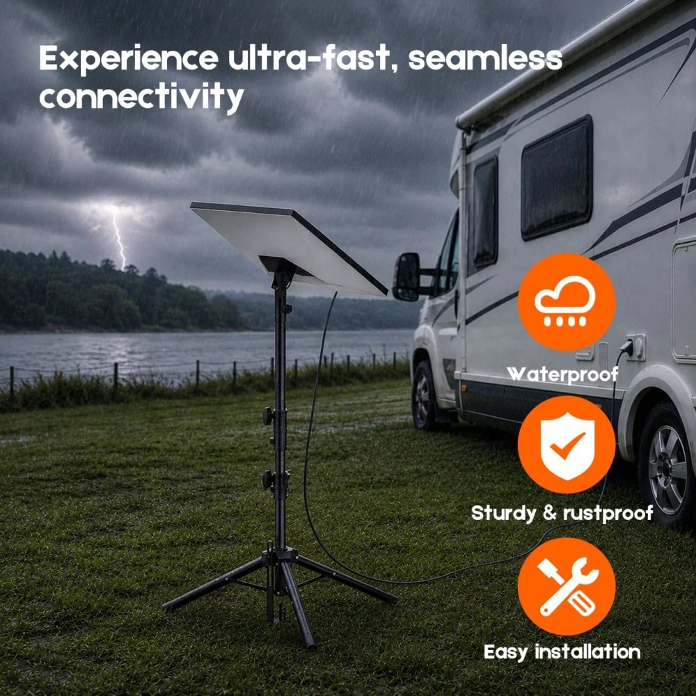 Tripod Mount for Starlink Gen 3, Adjustable Portable Ground Stand w/ 360°