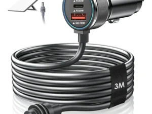 Aumerage Car Charger for Starlink Mini, DC Cable & Cigarette Adapter 3M | 3-in-1