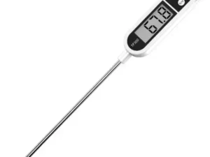 Digital Meat Thermometer w/ Stainless Steel Probe, Fast Instant Read Display for