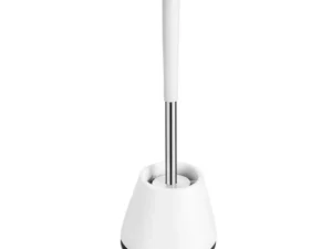 Toilet Brush & Holder, Toilet Bowl Brush & Holder w/ Long Handle, Plastic Holder