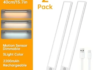 Silver Motion Sensor Light Rechargeable Led Light Dimmable Light 3 Light Color